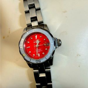 Red Ladies Watch Invicta Pro Diver Mini Diver